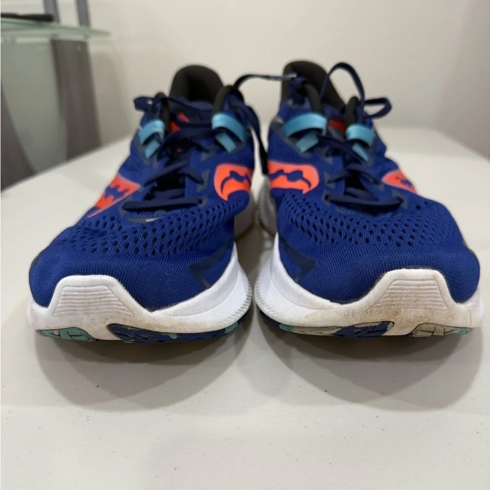Saucony Ride 15 Men's Size 12,5 Blue White Sneakers Running Shoes Athletic